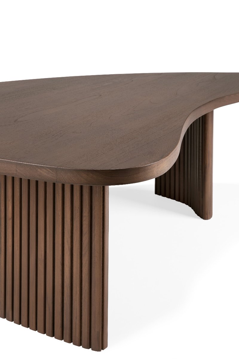The Boomerang Coffee Tables in Teak Brown by Ethnicraft detail photo 2