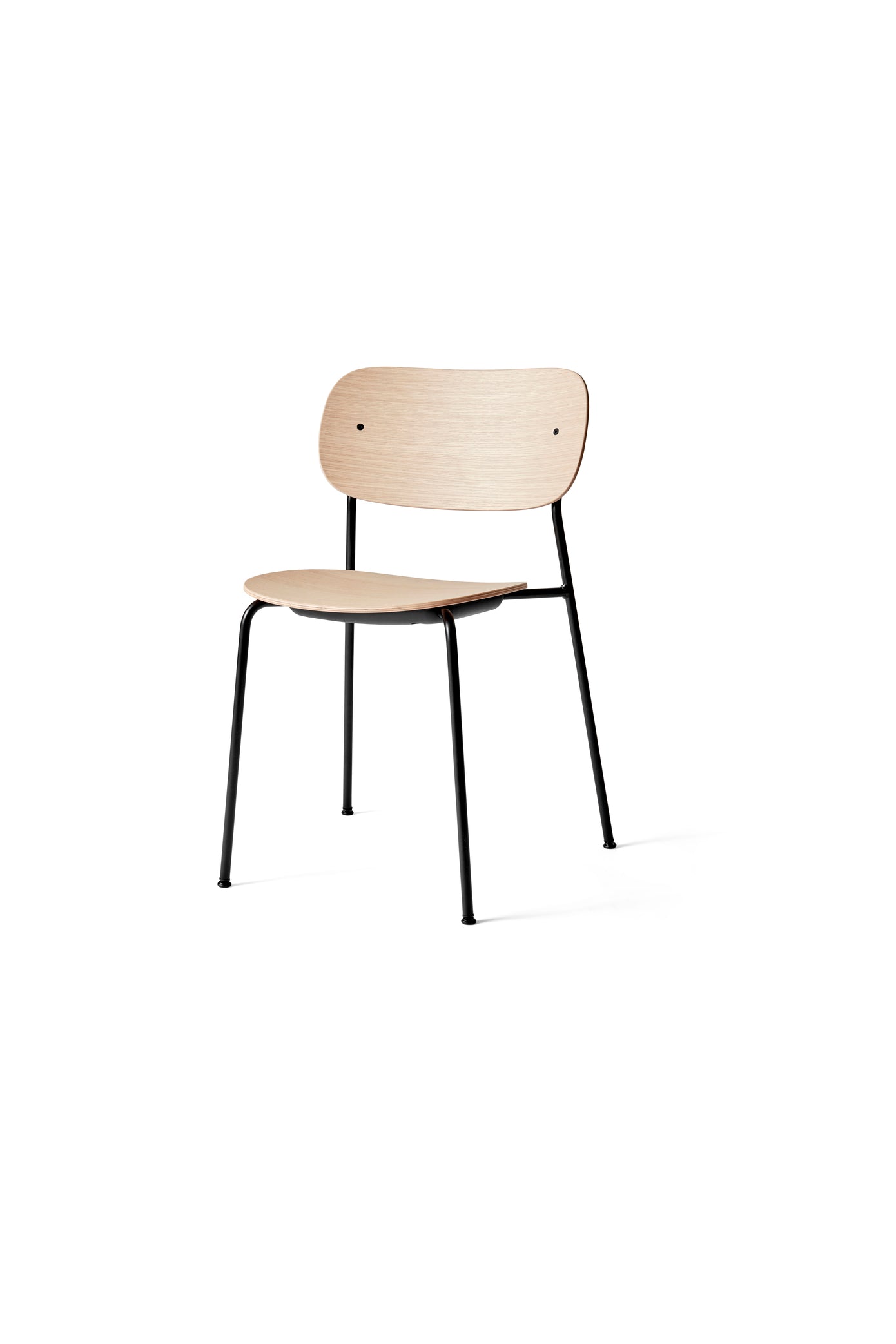 Co Dining Chair in Black Steel with Natural Oak by Audo Copenhagen