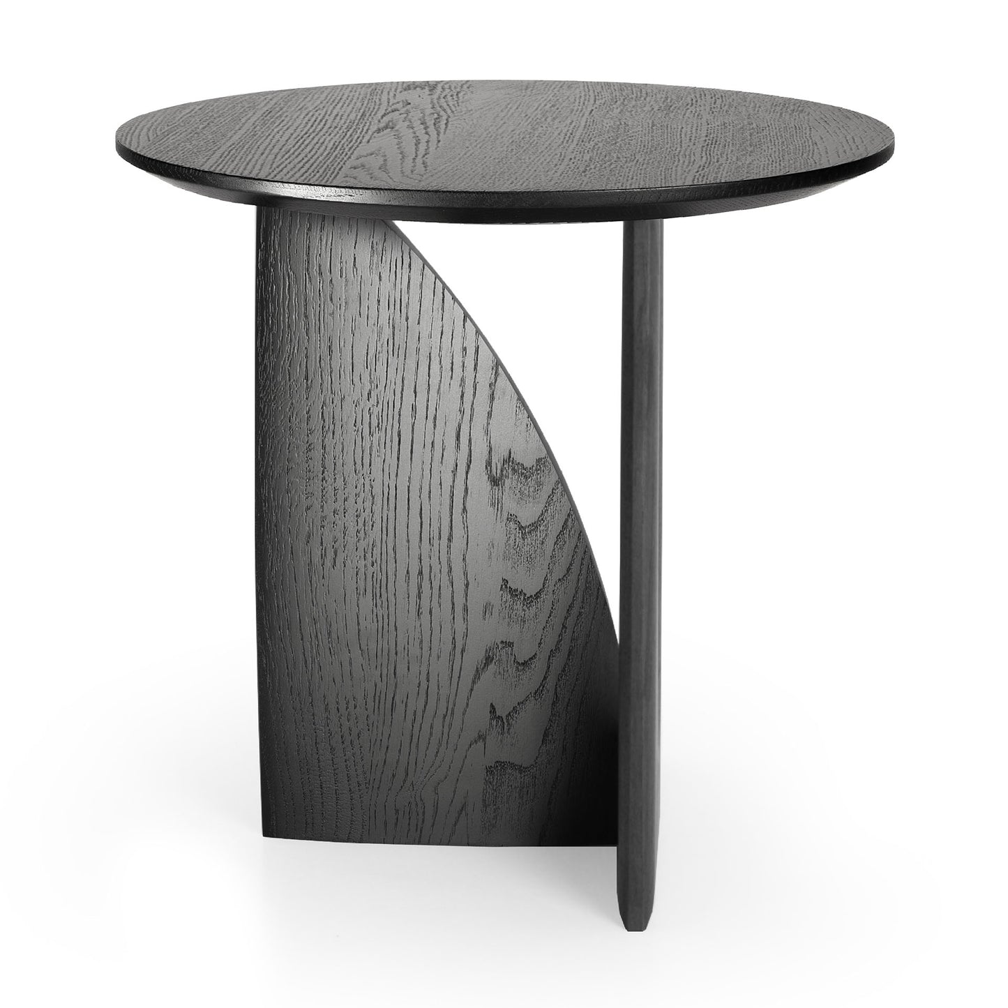 Geometric Side Table Black Oak