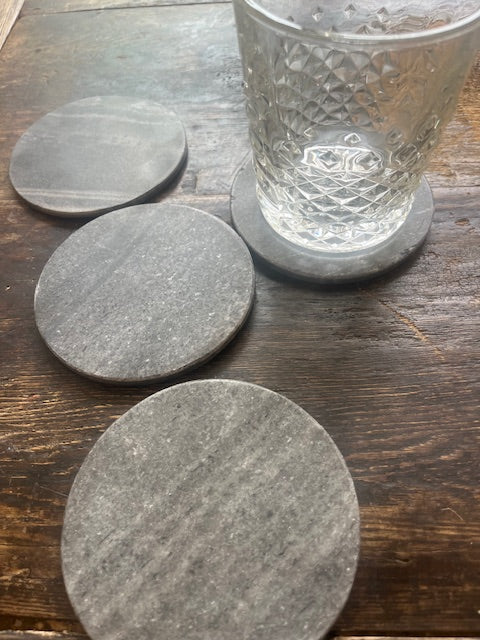 Grey Marble Coasters Set of 4