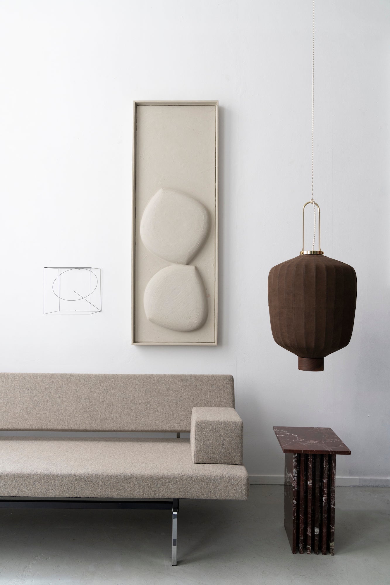 Plant Dyed Lantern Brown, Taiwan Lantern, Pendant Lamp | The Loft