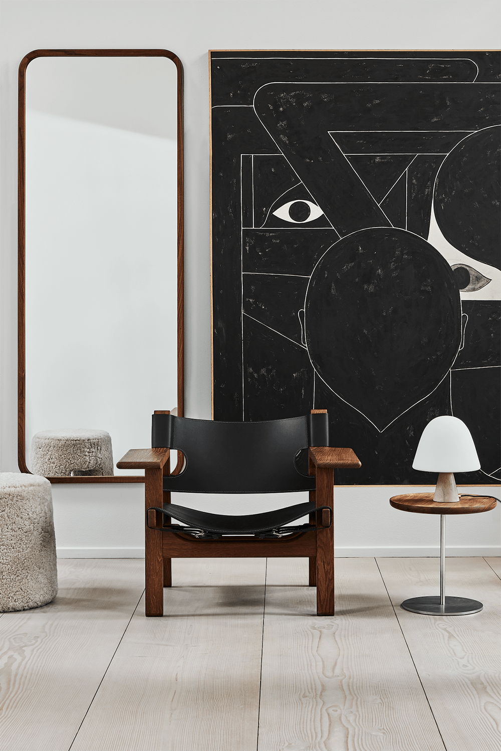 Fredericia The Spanish Chair - Black Leather - a sustainably designed chair with a oak or walnut wooden frame and vegetable leather seating - Enter The Loft