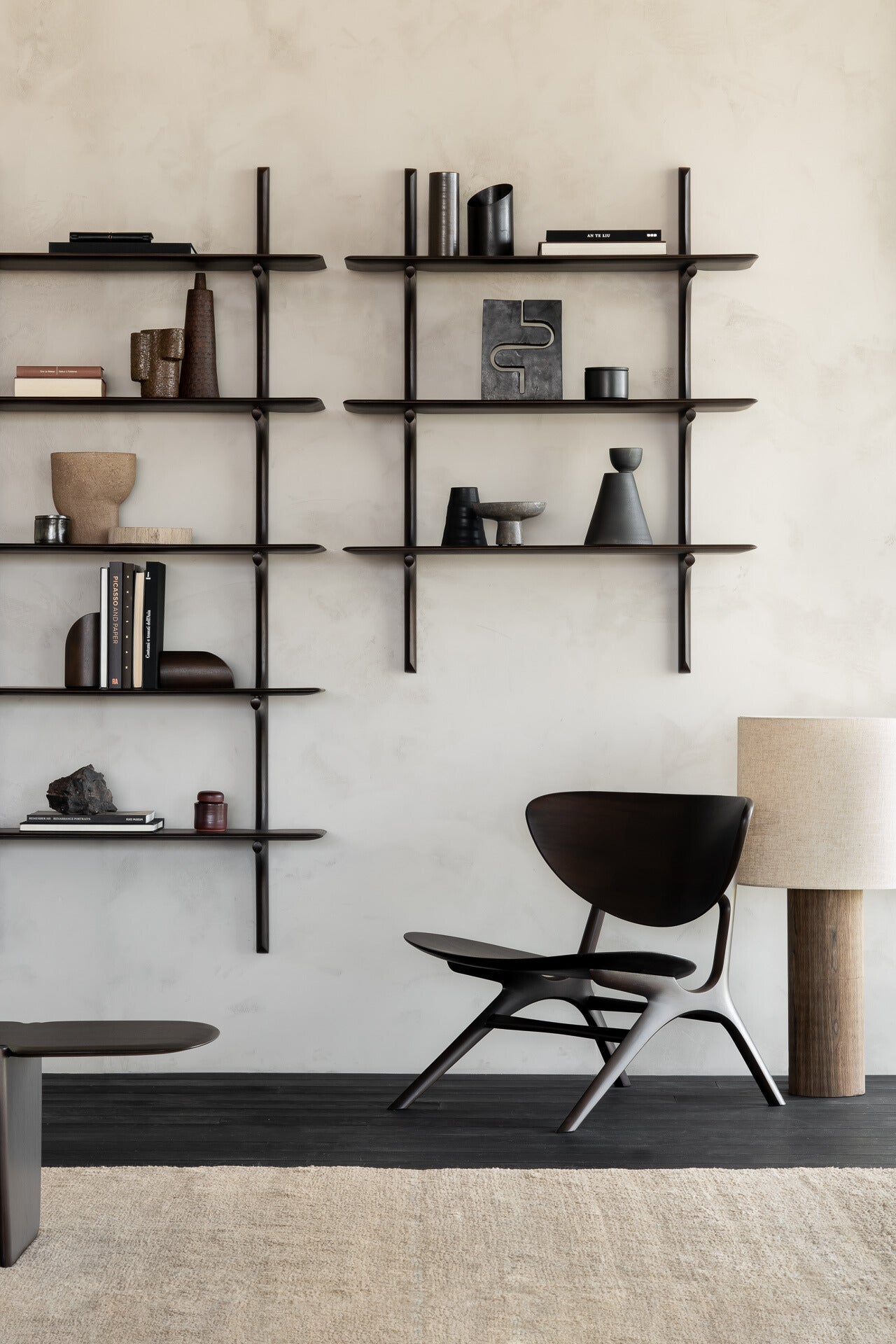 String - Pocket Wall Shelf Black / Ash Stained Black