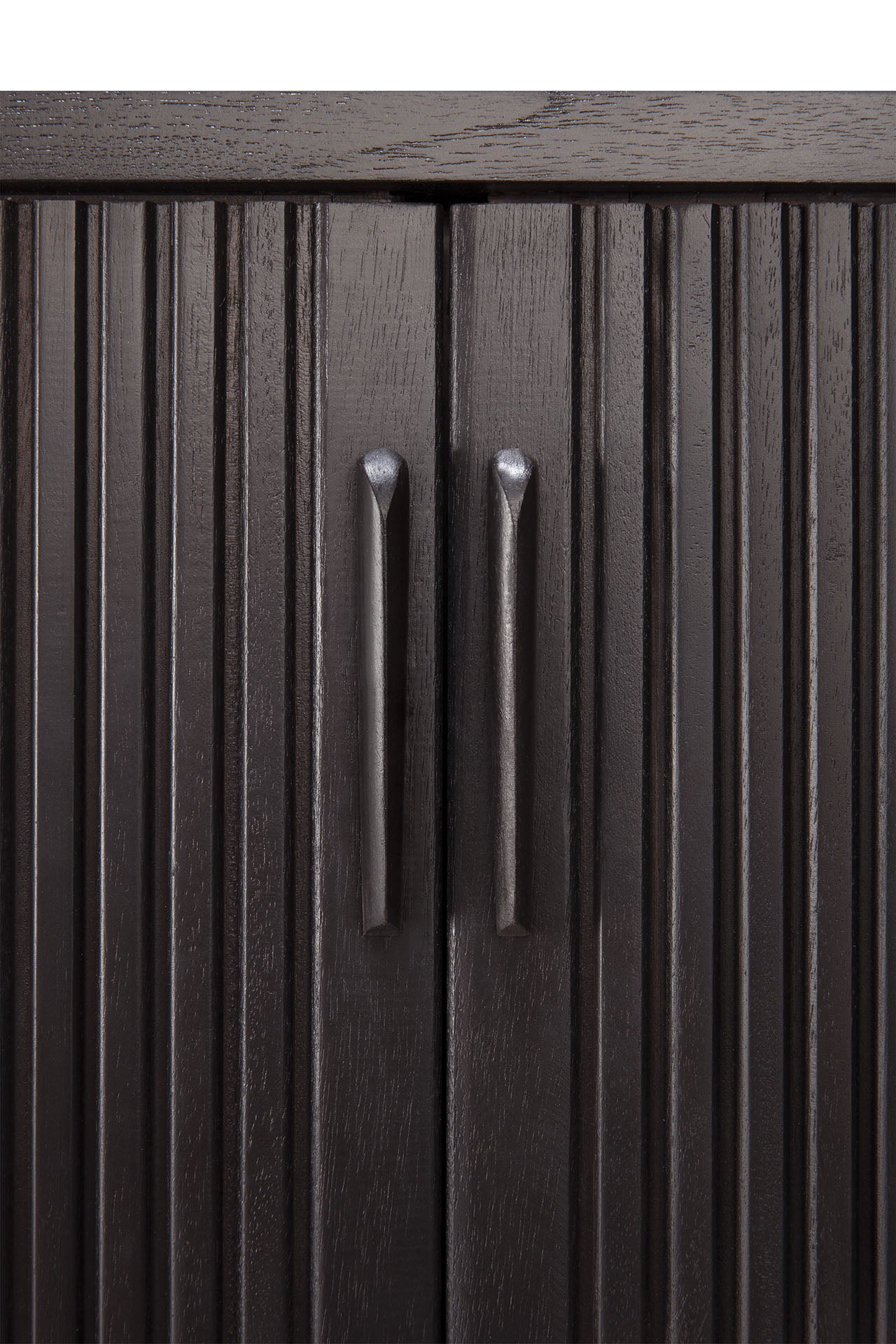 Roller Max Cupboard Teak Off Black by Ethnicraft detail photo of cupboard handles