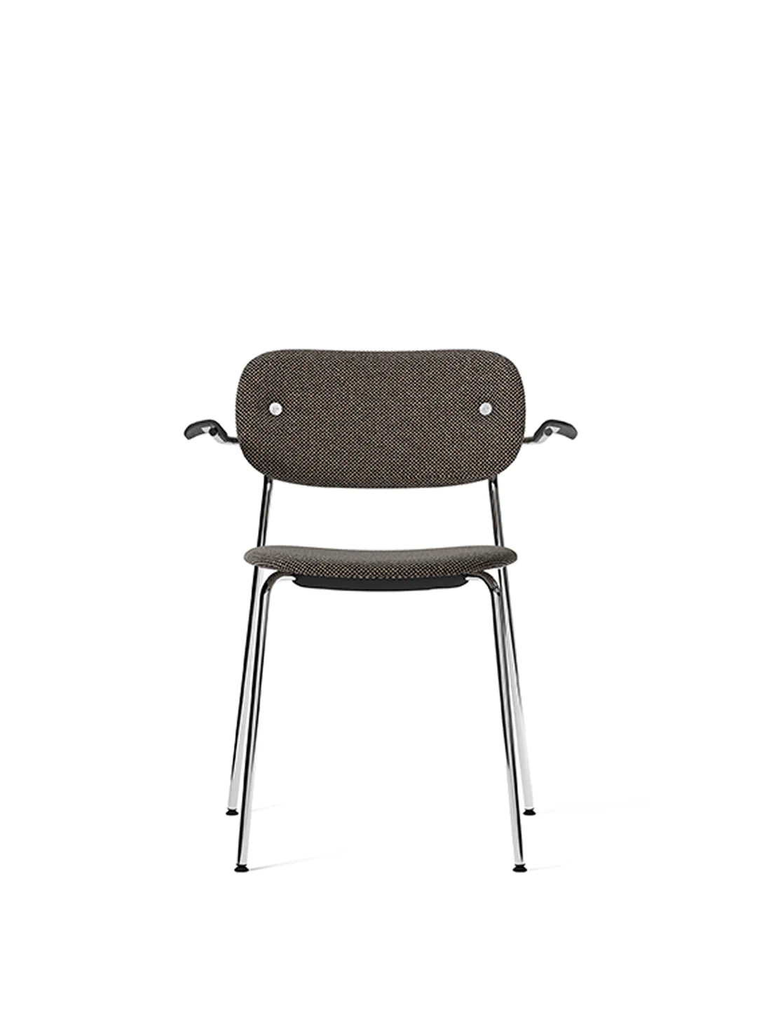 Co Chair Fully Upholstered Doppionama Chrome Black Oak