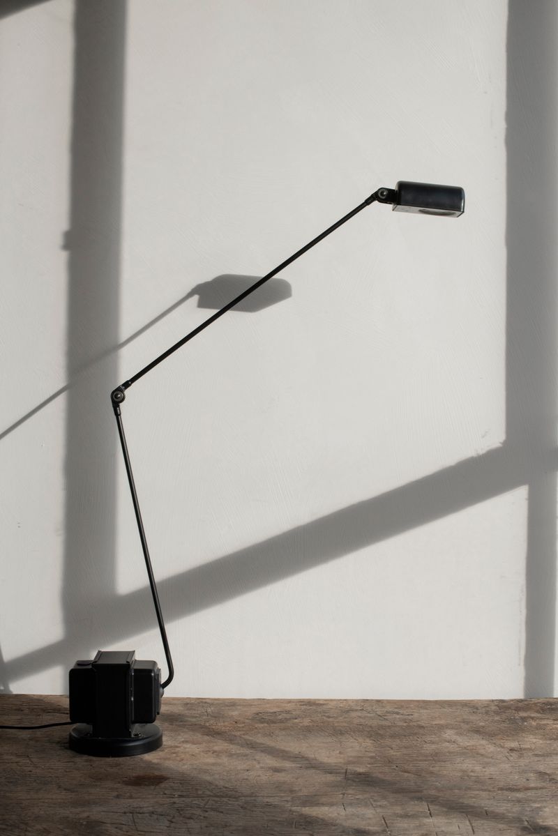Lumina Daphine Table Lamp Black Metal with a shadow