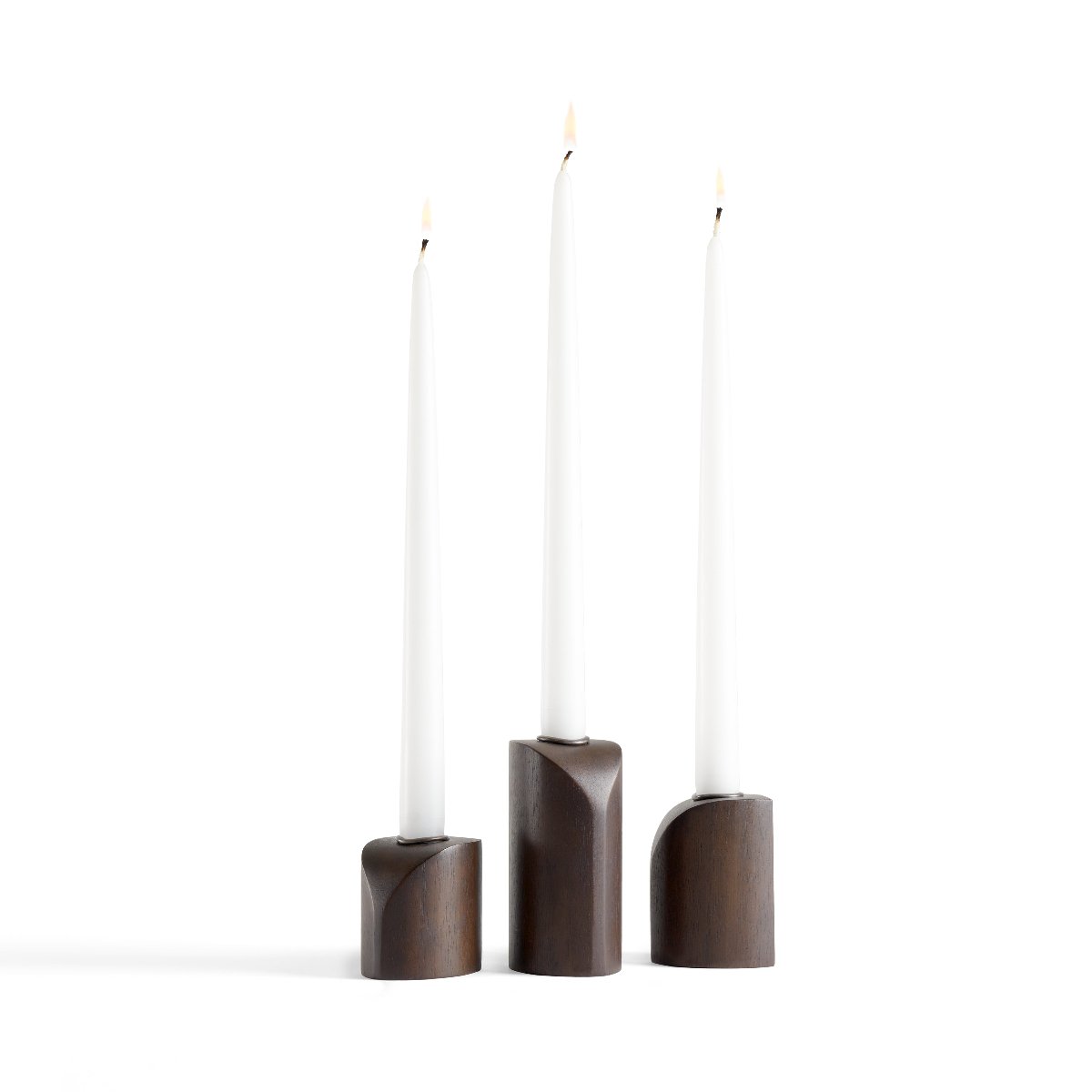 The PI Candle Holders by Ethnicraft, designed by Alain van Havre product photo of set of three