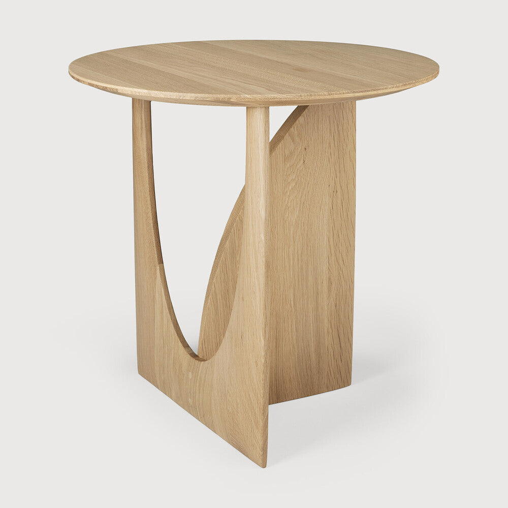 Geometric Side Table Oak