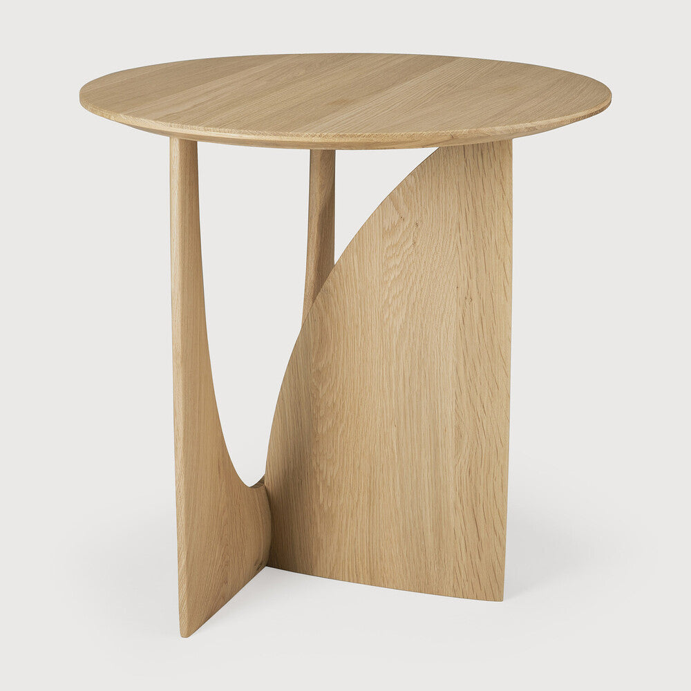 Geometric Side Table Oak