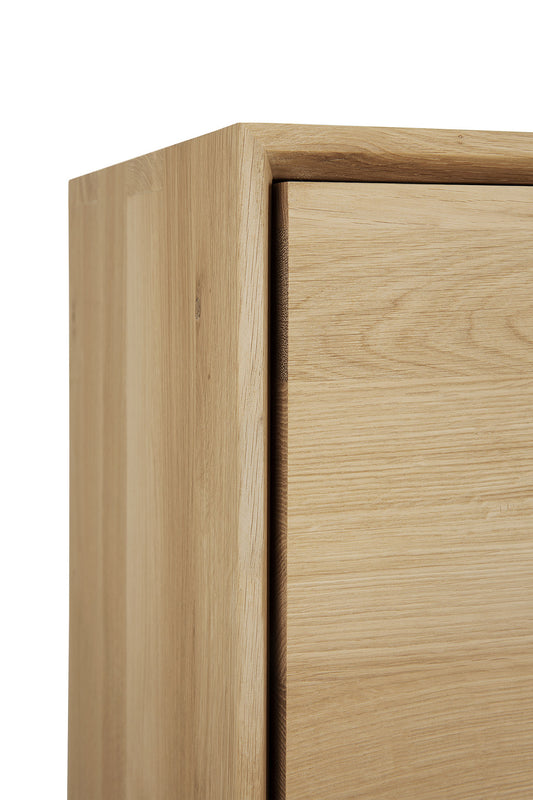 The Nordic TV Cupboard Oak from Ethnicraft, designed by Alain van Havre, detail photo