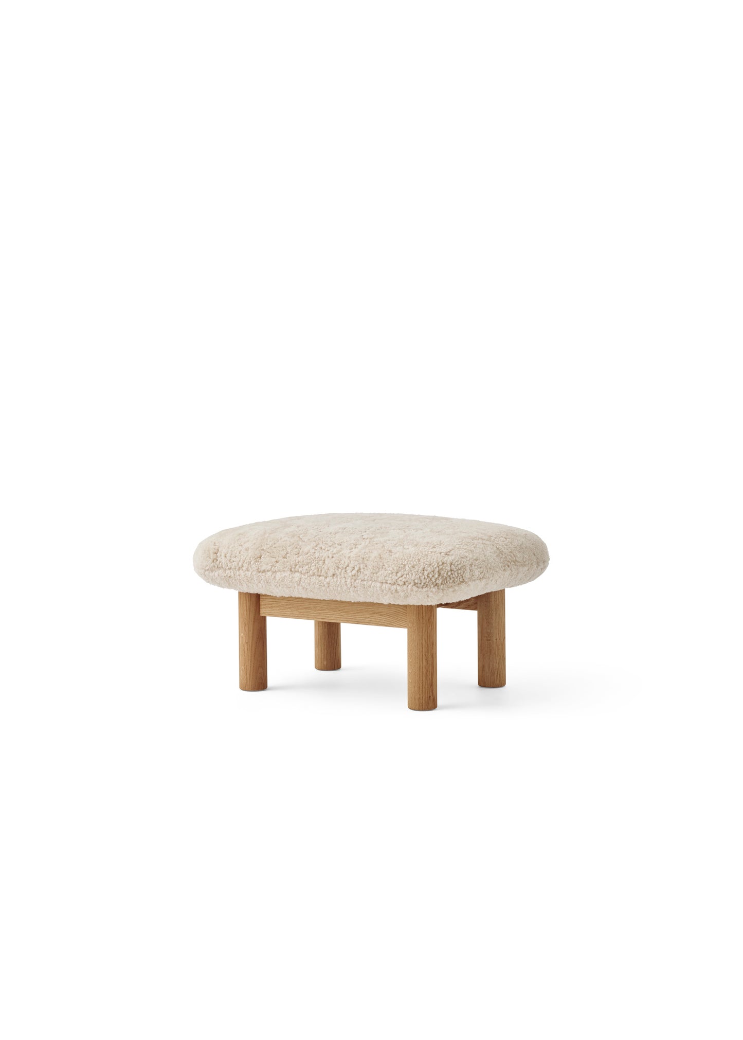 The Brasilia Ottoman Natural Oak and Sheepskin Nature by Audo Copenhagen