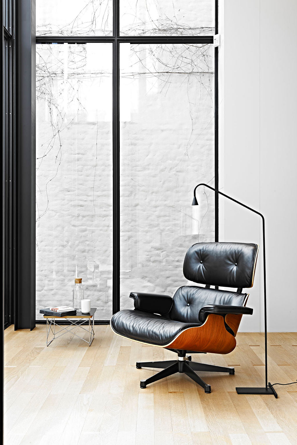 Austere Black Floor Lamp by Hans Verstuyft 