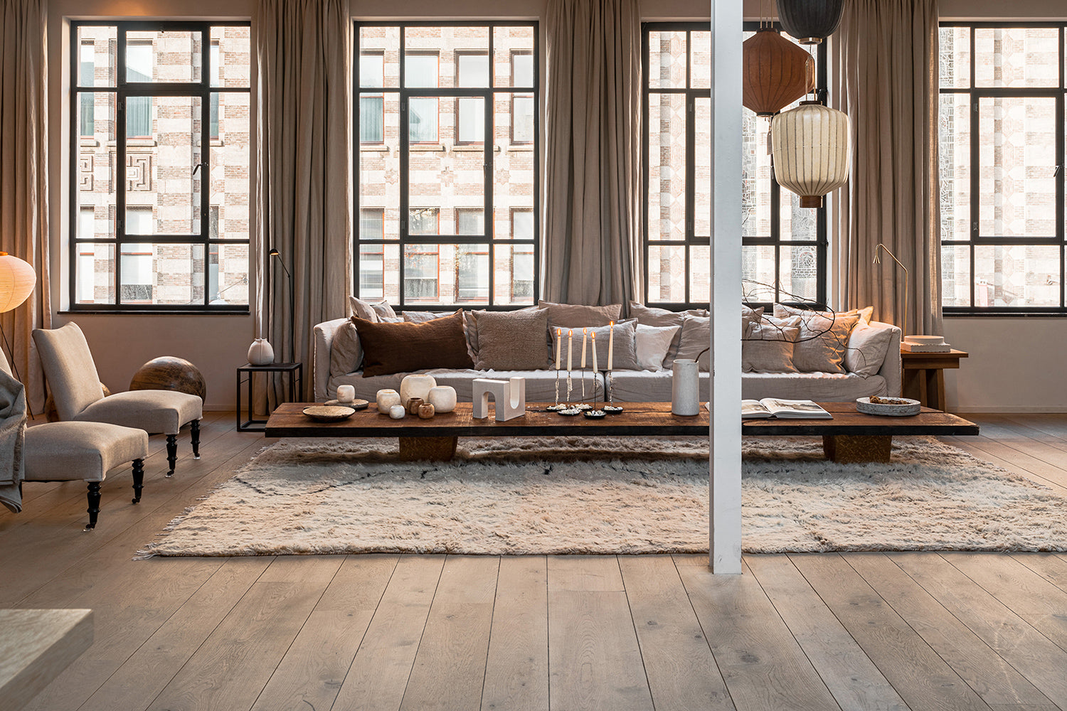 Organic and modern interior design living room - Enter The Loft Showroom