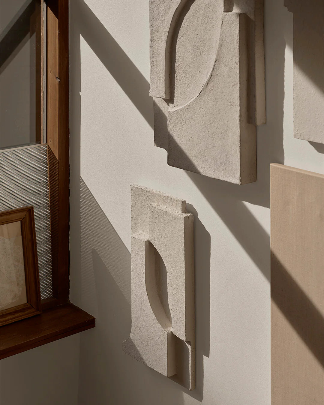 Serif Relief by Kristina Dam in Off White detail photo in a home