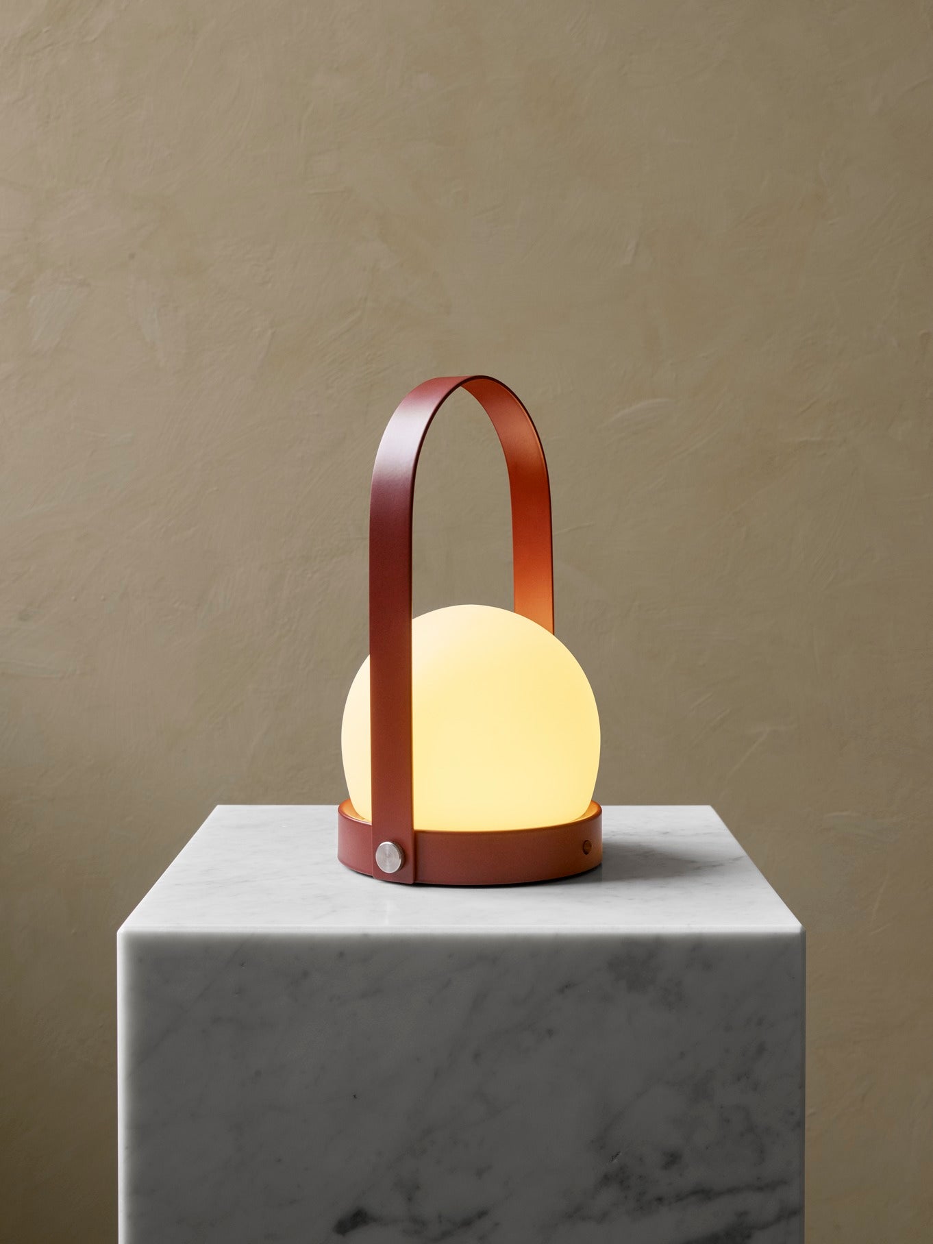 Column Portable Lamp Burned Red, designed by Norm Architects for Audo Copenhagen (Menu) product photo