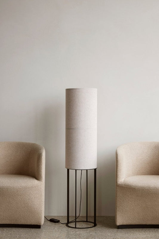 Hashira Raw High Floor Lamp by Audo Copenhagen switched off