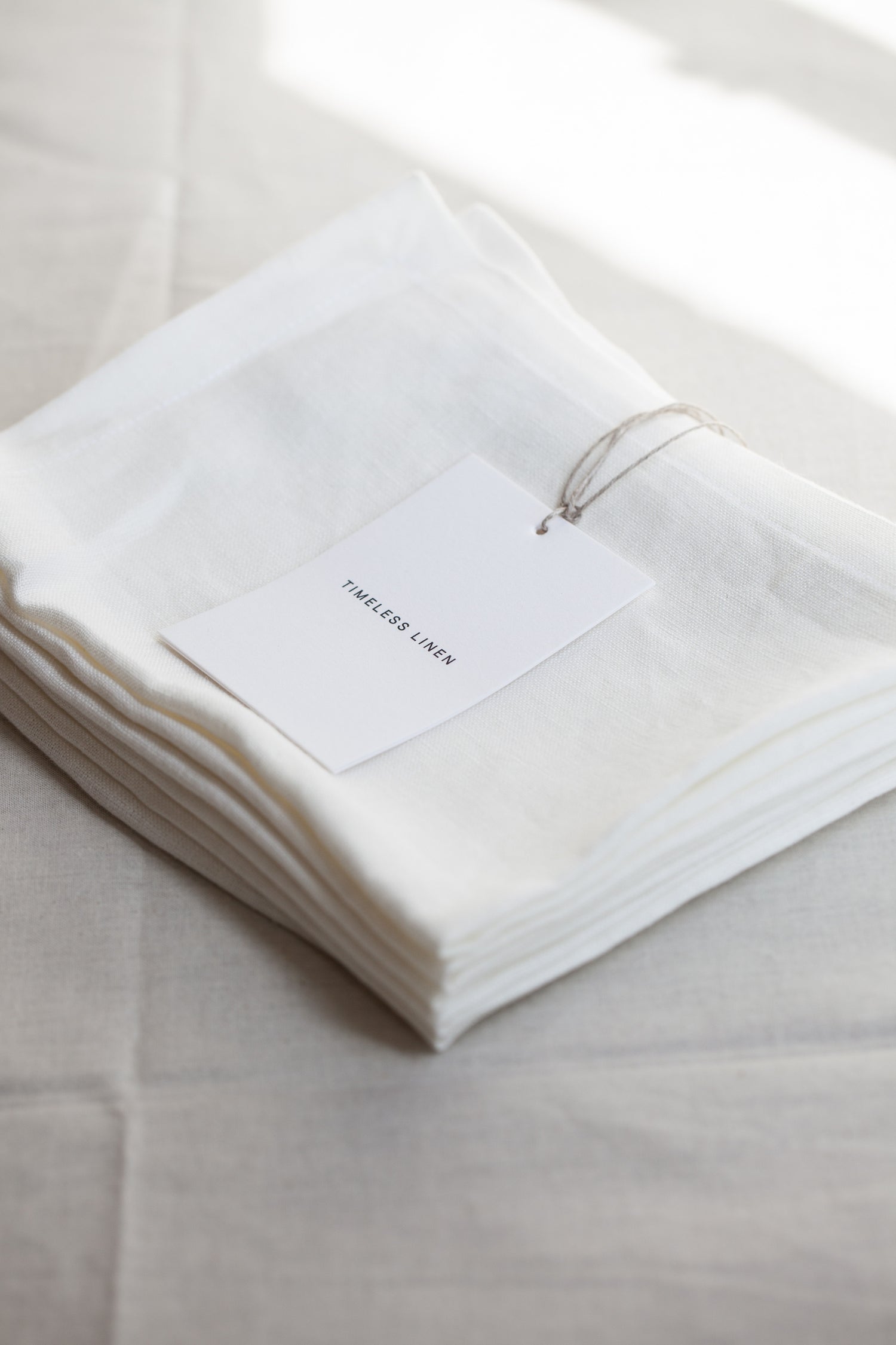 Linen Napkin by Timeless Linen Off White