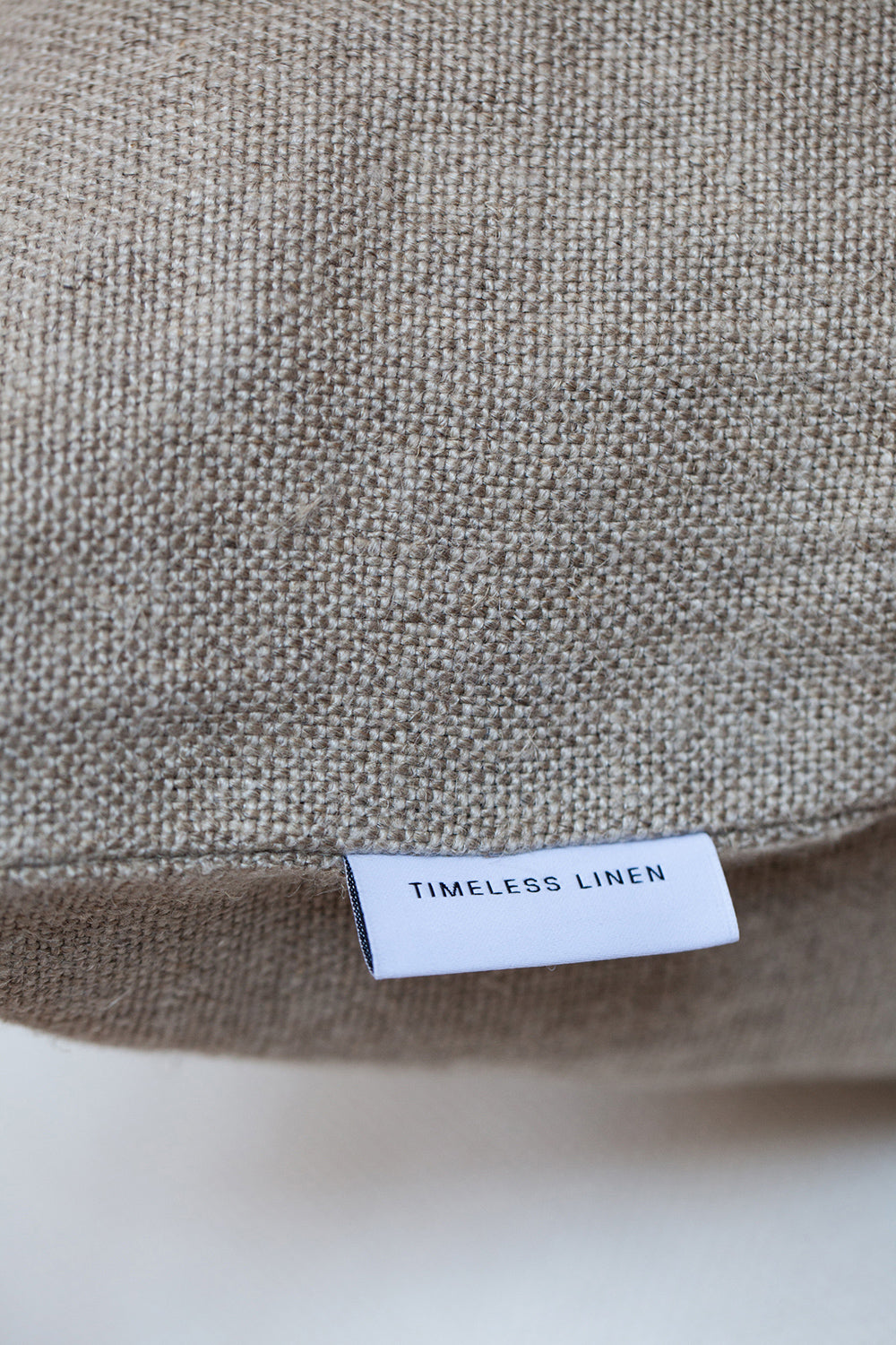 Oatmeal Linen Floor Cushion detail photo