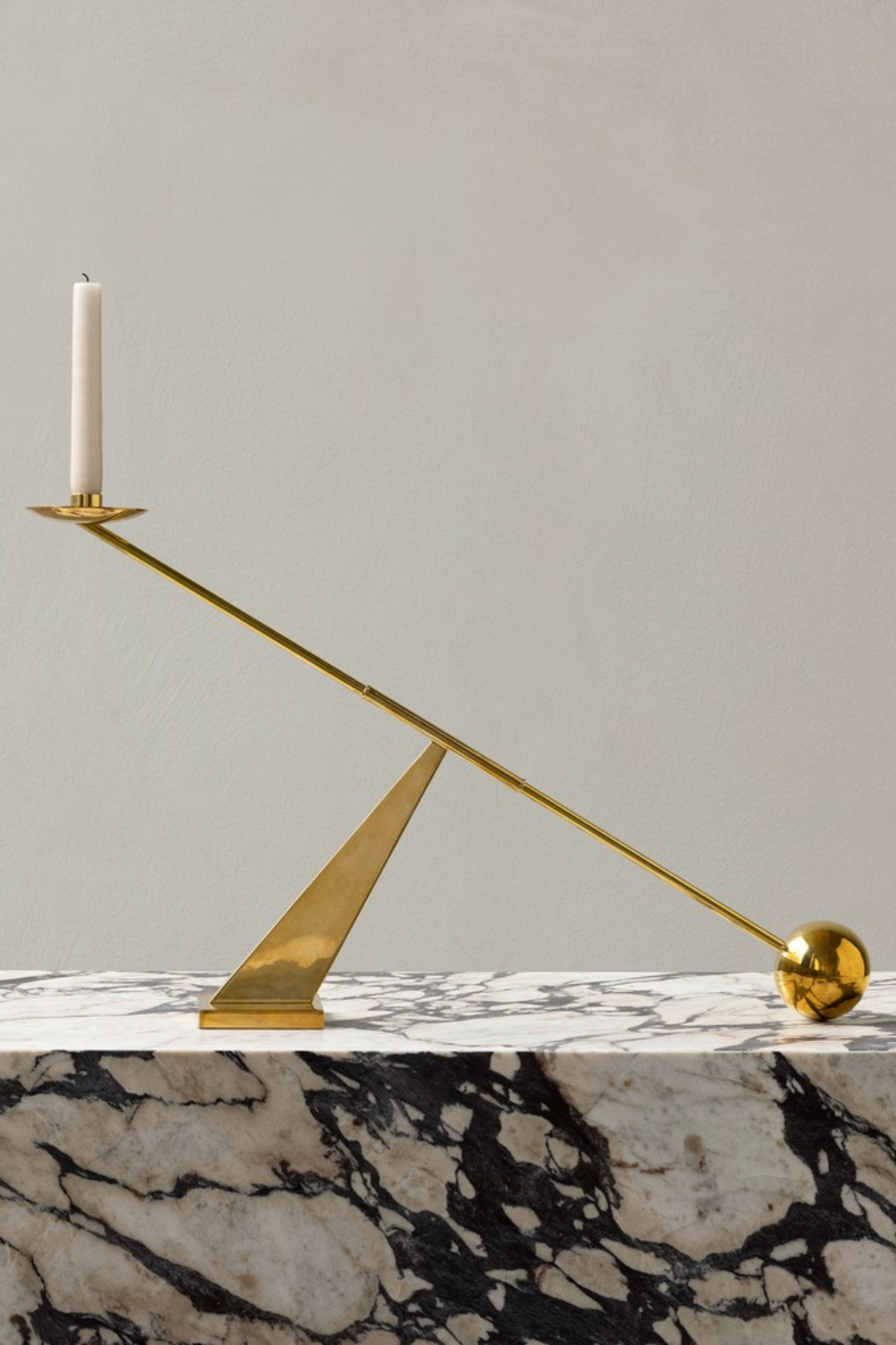 Interconnect Candle Holder Brass by Colin King for Audo