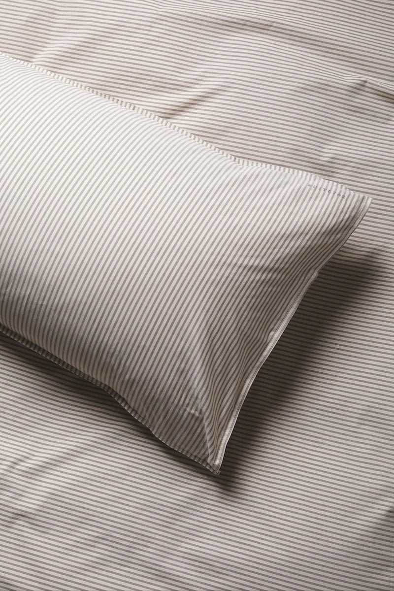 bedMATE Cotton Pillowcase Brown/Ecru