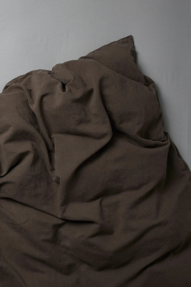 Duvet cover Linen Dark Brown by SUITE702 detail photo