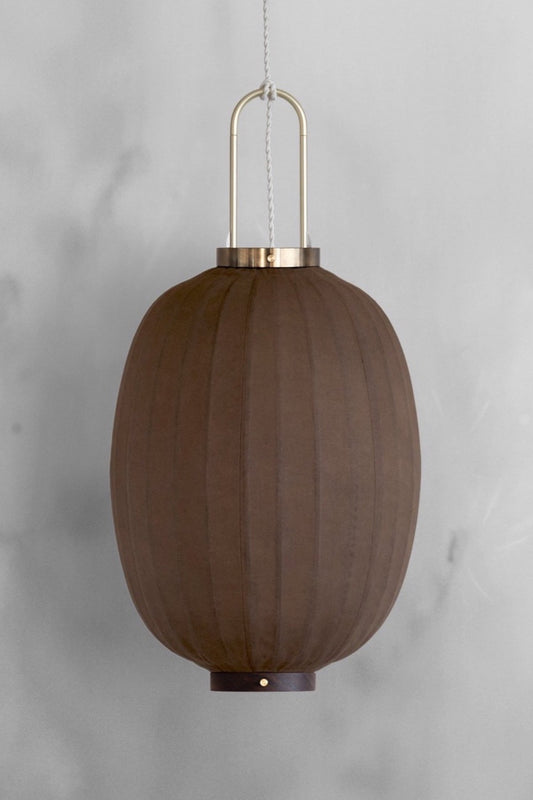 The Oval shape Plant Dyed Lantern Brown XL by Taiwan Lantern