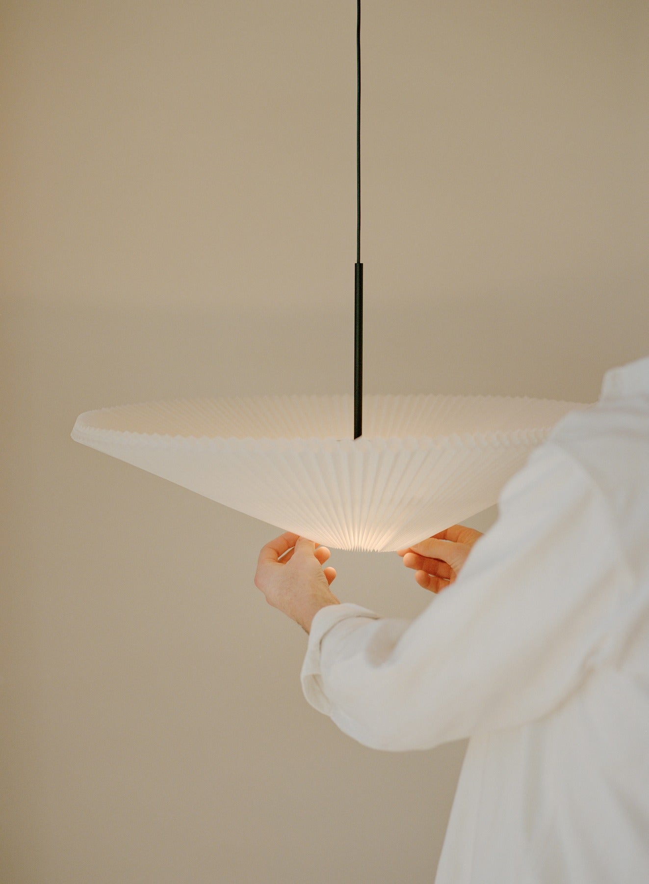detail of Nebra Pendant Lamp Small by New Works upside down