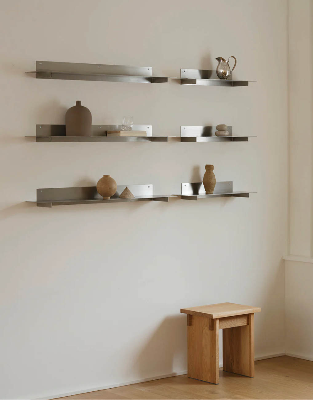 Planar Wall Shelf Brushed Steel