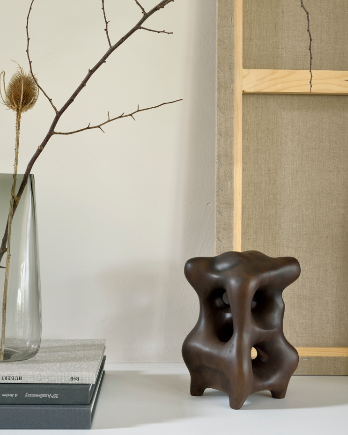 The Organic Sculpture Mahogany Dark Brown by Ethnicraft, designed by in-house master sculptor, Hartoyo