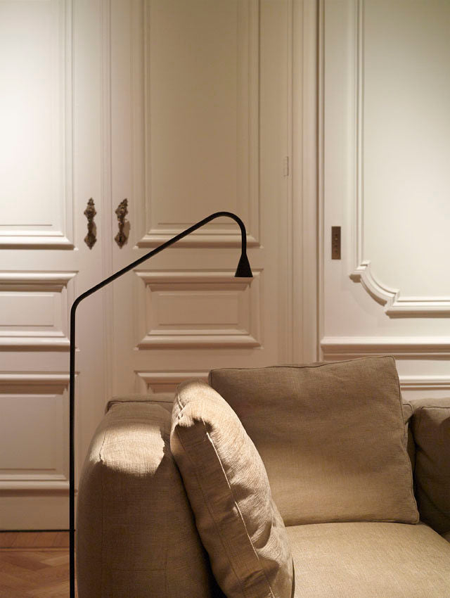 Austere Black Floor Lamp by Hans Verstuyft 