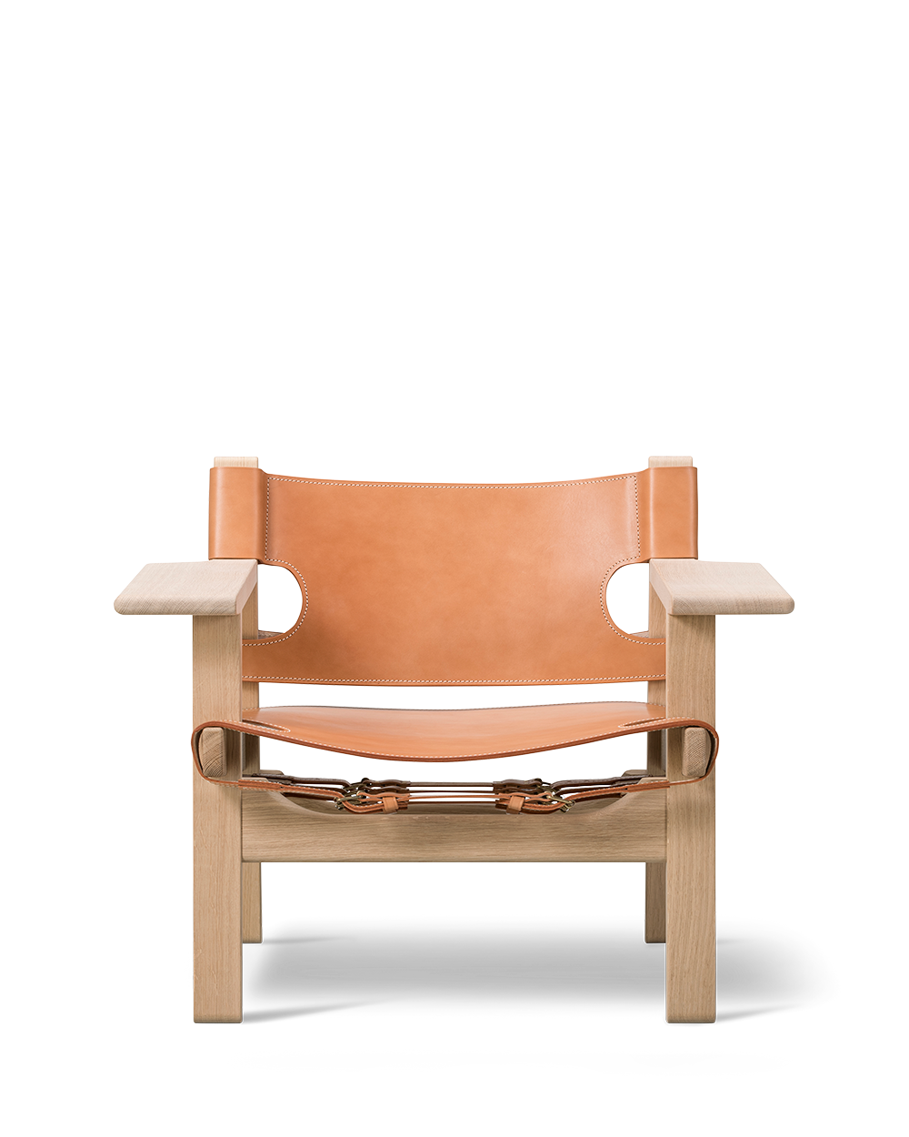 Fredericia The Spanish Chair - Natural Leather - a sustainably designed chair with an oak wooden frame and vegetable leather seating - Enter The Loft