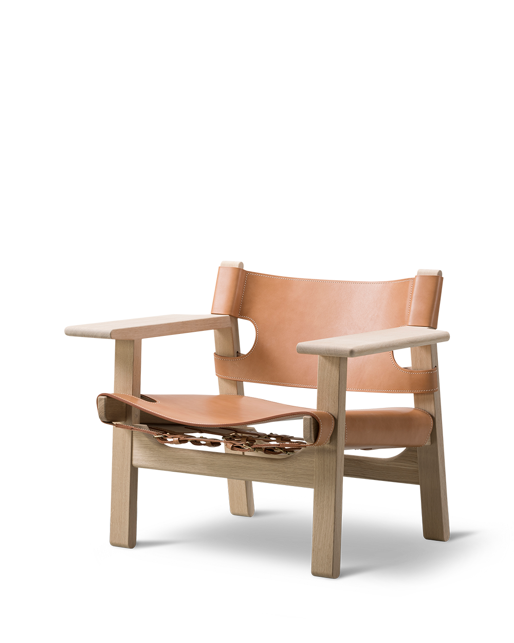 Fredericia The Spanish Chair - Natural Leather - a sustainably designed chair with an oak wooden frame and vegetable leather seating - Enter The Loft