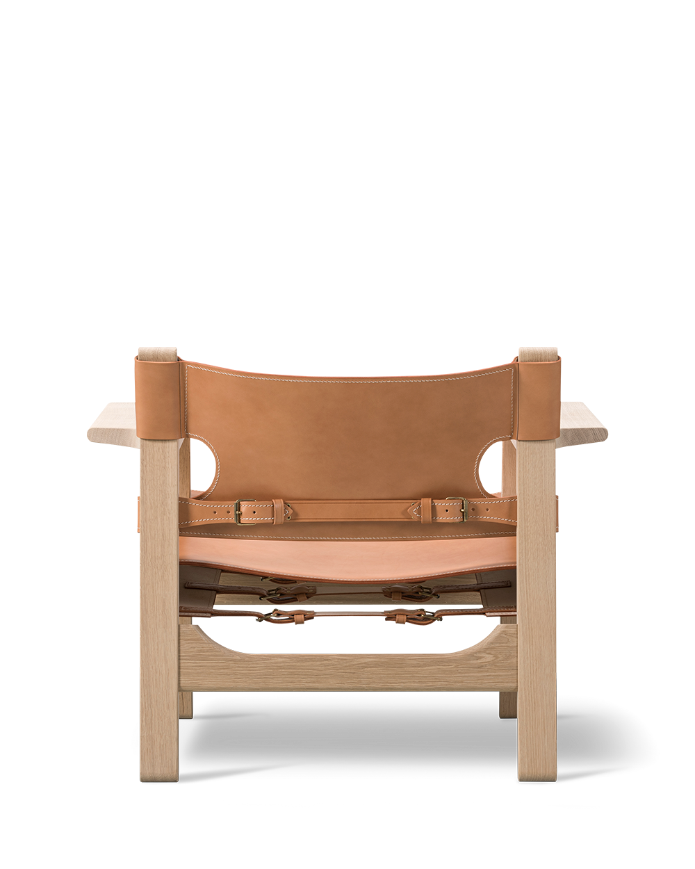 Fredericia The Spanish Chair - Natural Leather - a sustainably designed chair with an oak wooden frame and vegetable leather seating - Enter The Loft