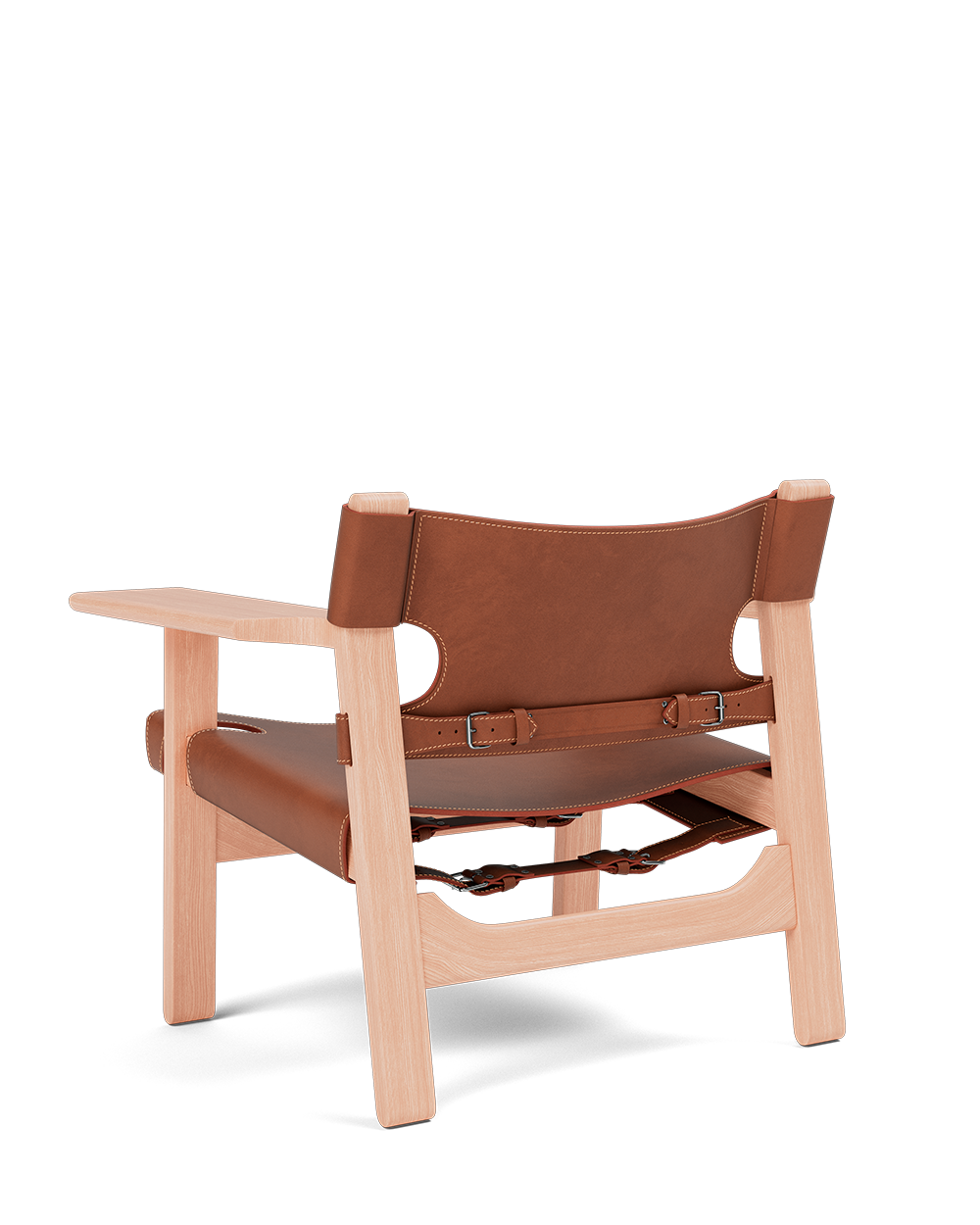 Fredericia The Spanish Chair - Cognac Leather - a sustainably designed chair with an oak wooden frame and vegetable leather seating - Enter The Loft