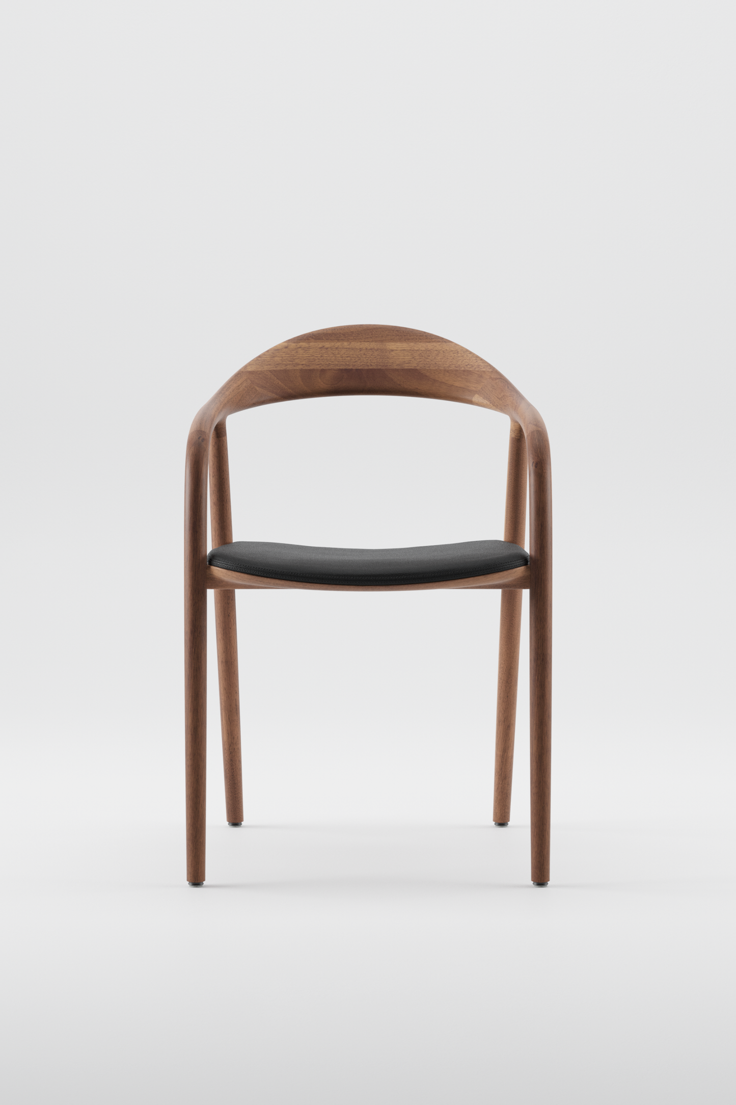 The Neva Chair in European Walnut with Upholstered seat in Leather by Artisan