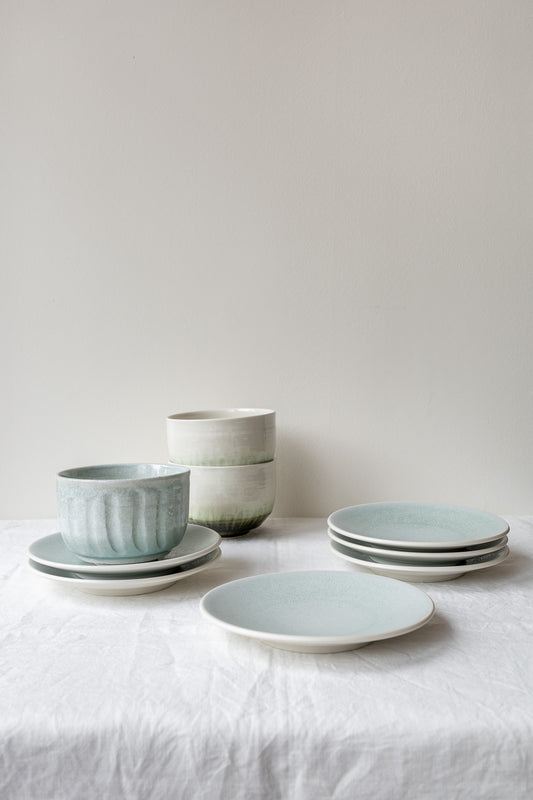 Jars Ceramistes Bowls and Plates on table