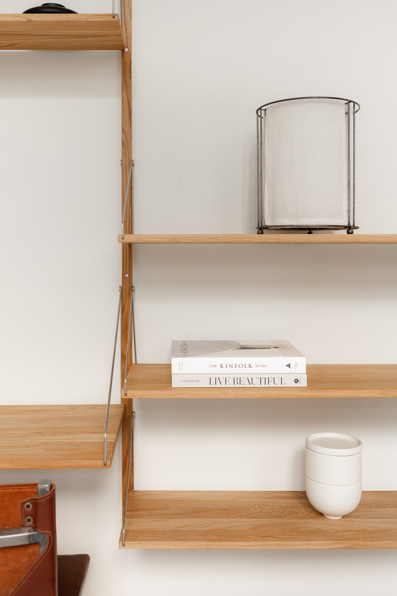 Shelf Library Natural Oak by Frama with decoration details