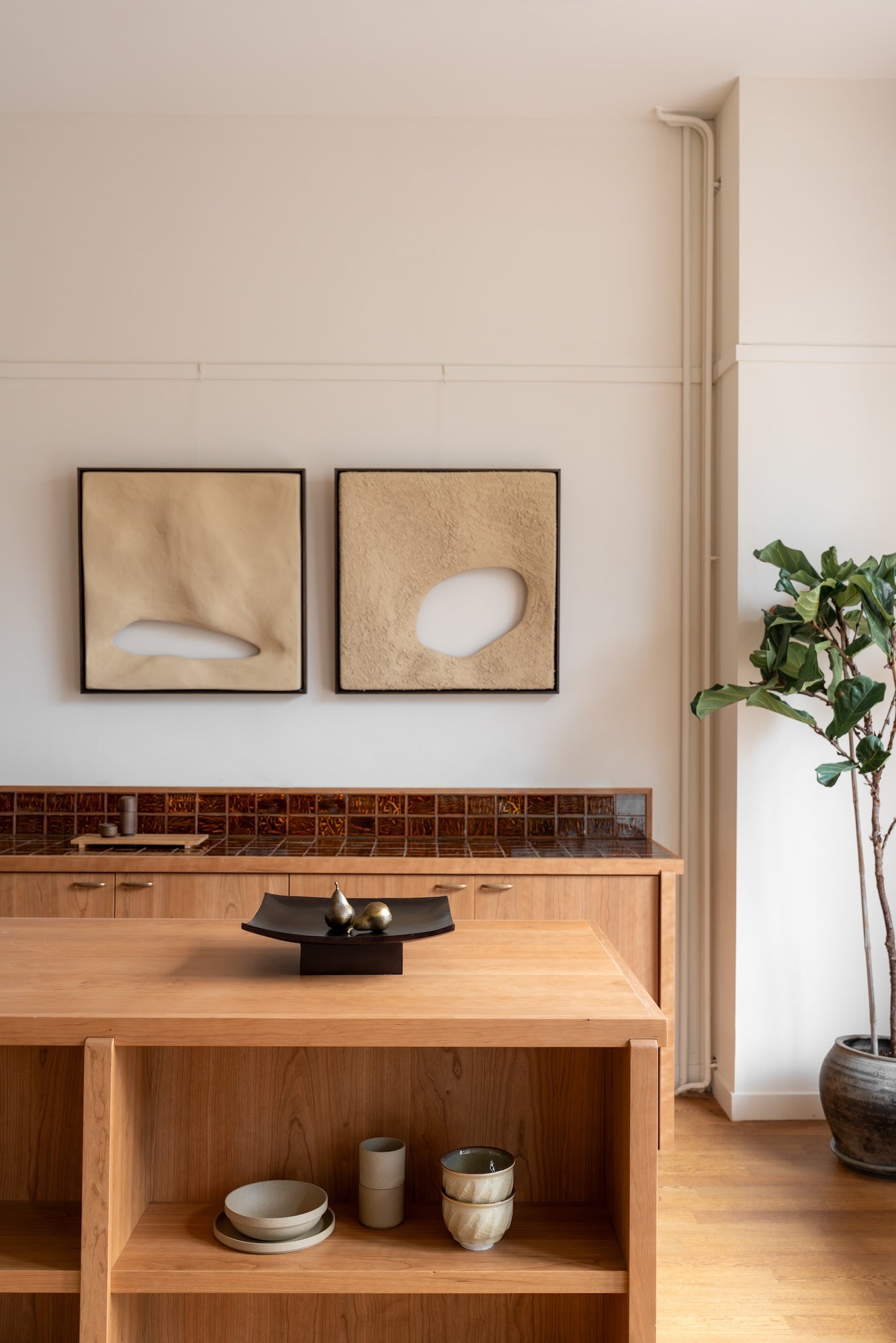 the loft showroom kitchen wood details