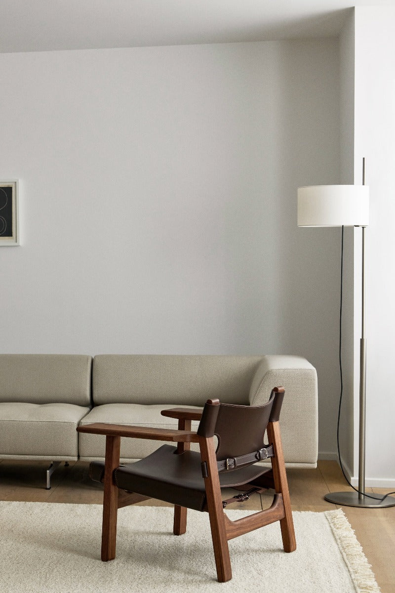 Spanish Chair in Dark Brown Leather by Fredericia from the back