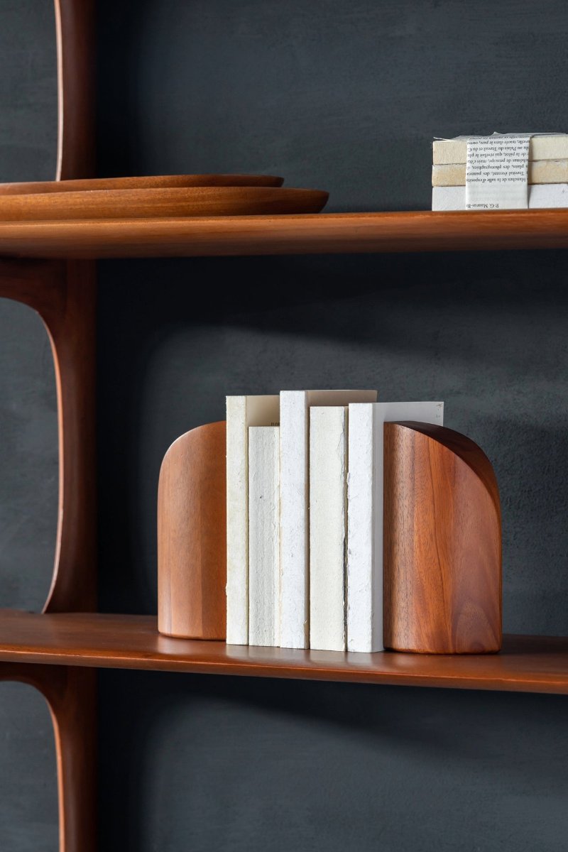 The PI Bookend Mahogany by Ethnicraft, designed by Alain van Havre