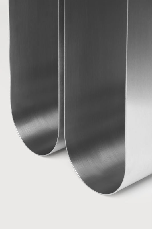 Curved Side Table Stainless Steel