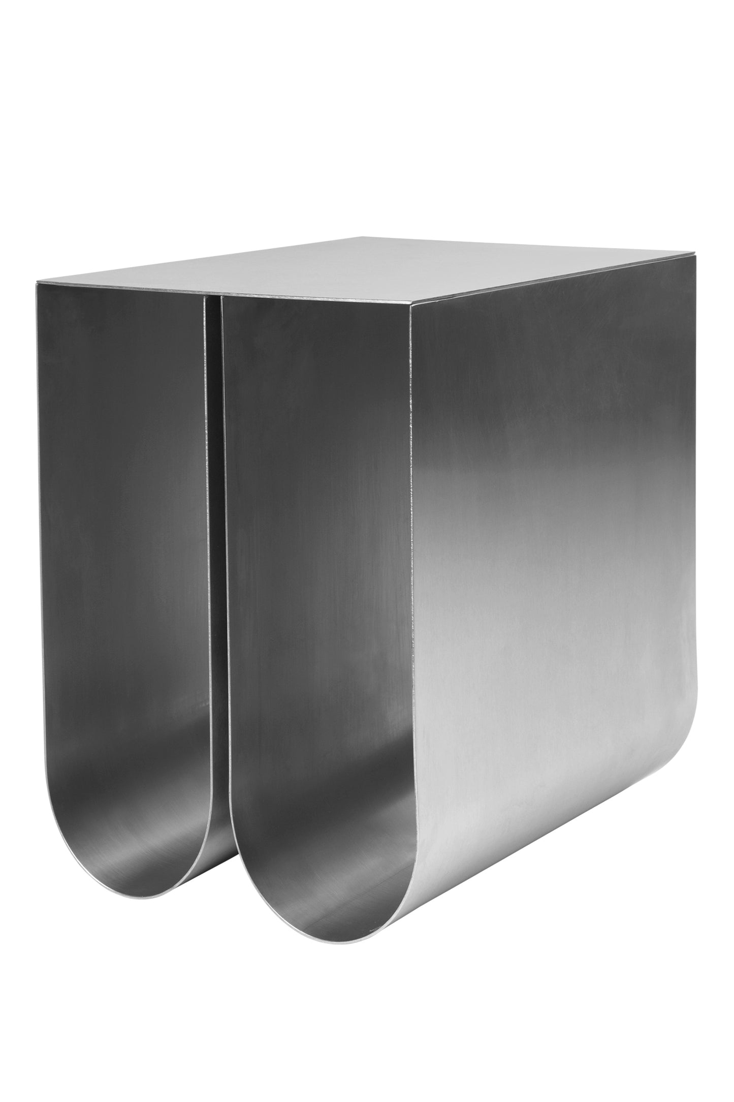 Curved Side Table Stainless Steel