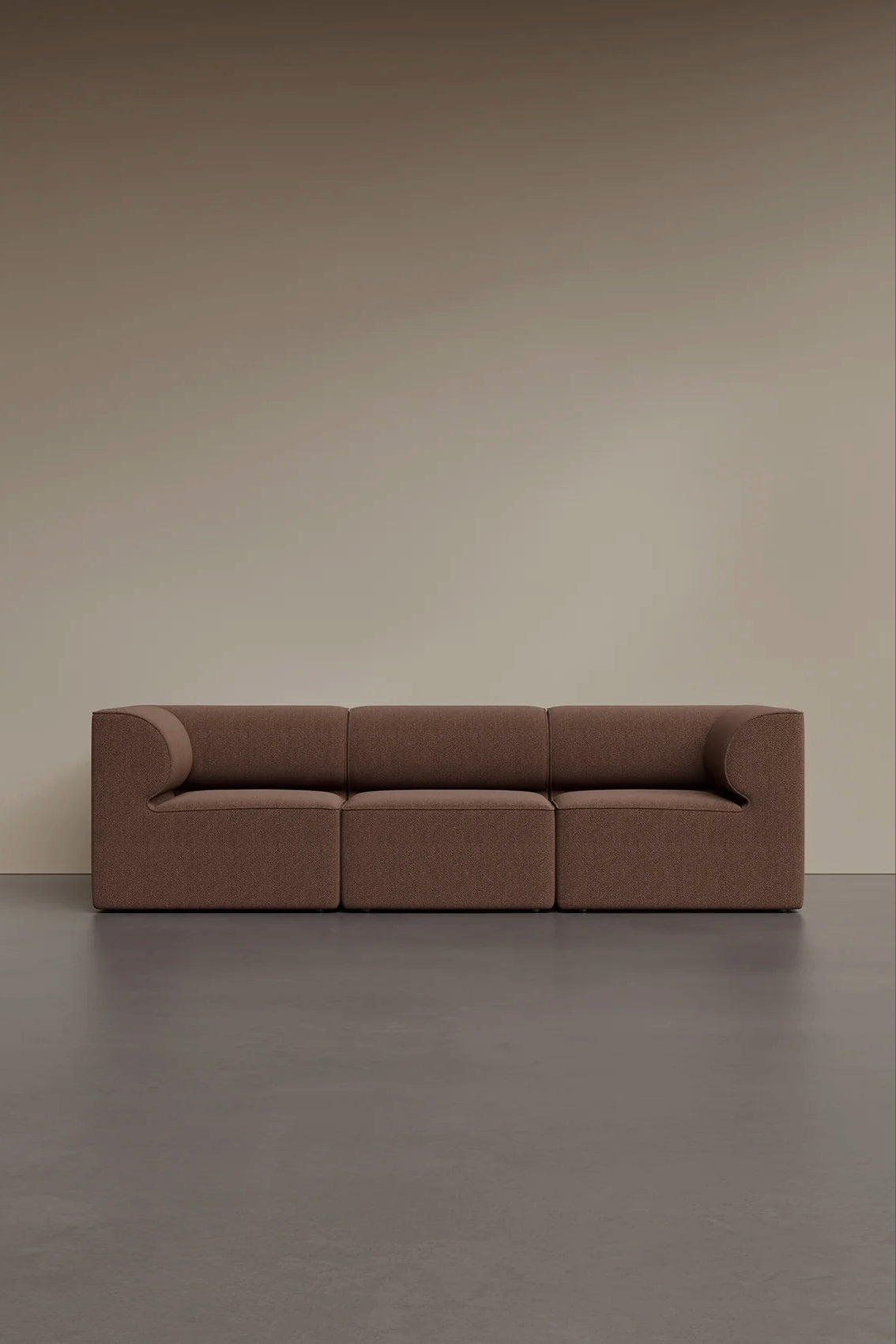 Eave Modular Sofa, 86, 3 Seater, Configuration 2 by Audo Copenhagen in Boucle 08.