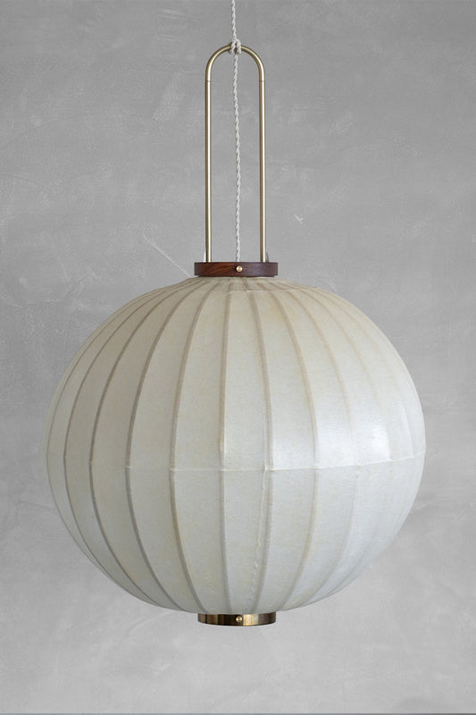 The round Mandarin shape Heritage Lantern White XL by Taiwan Lantern.