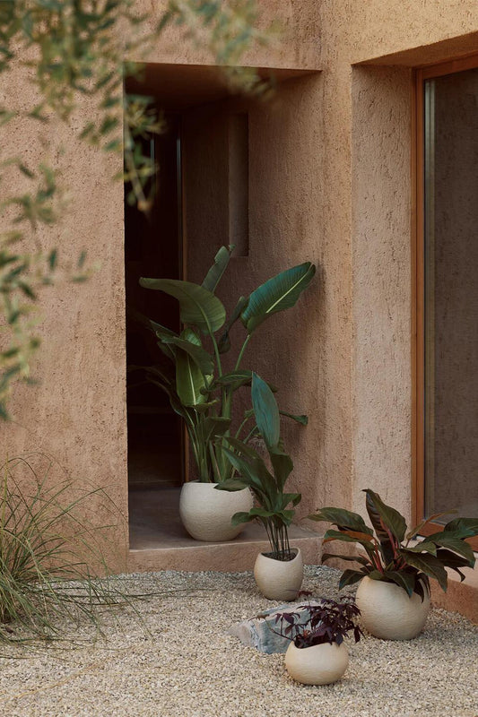 Plantas Planters by Audo Copenhagen (Menu) all four sizes outside