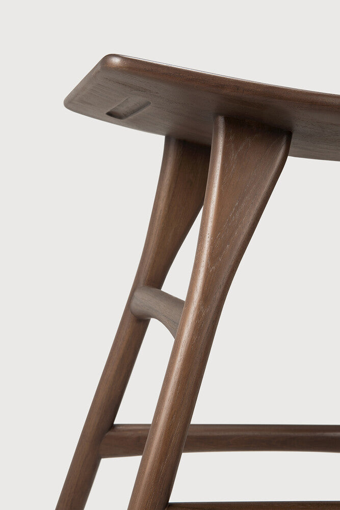 Osso Stool Teak Brown by Ethnicraft detail photo 3