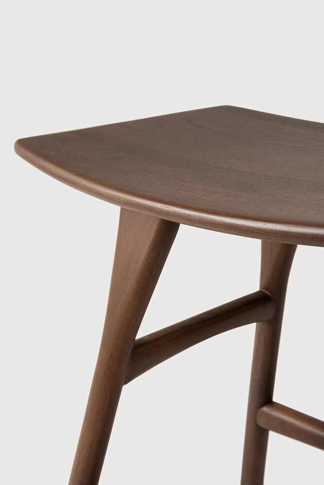 Osso Stool Teak Brown by Ethnicraft detail photo 2