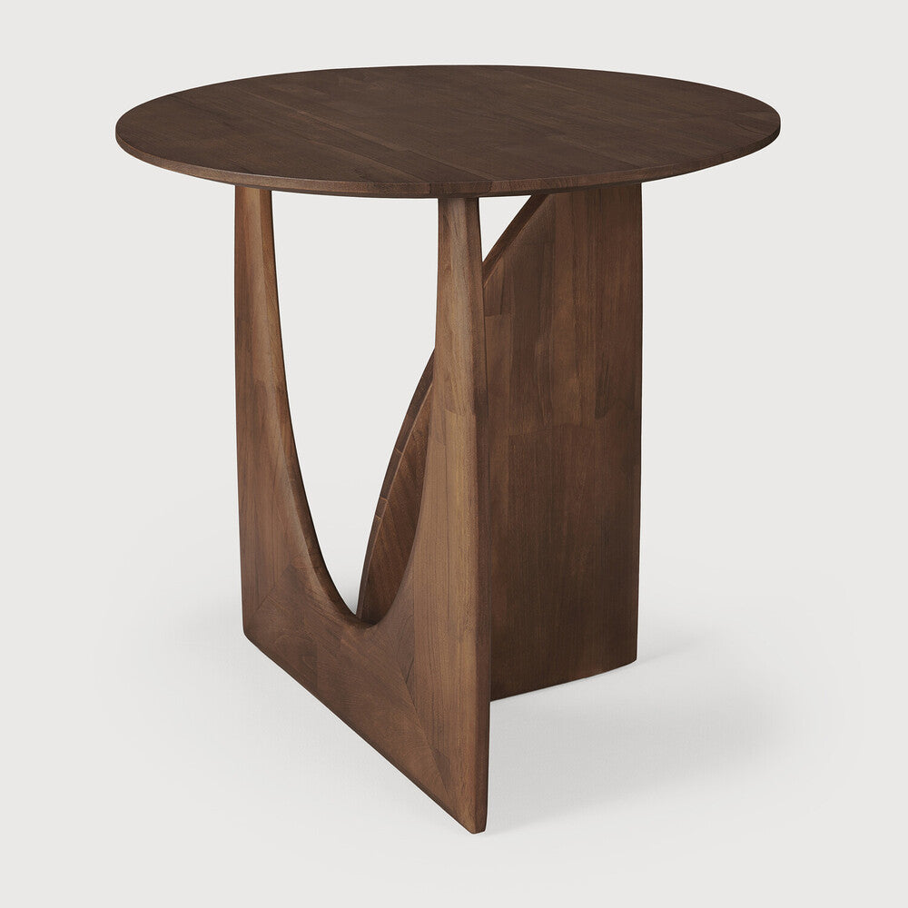 Geometric Side Table Teak Brown by Ethnicraft product photo 2