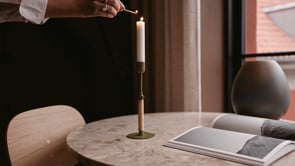 Video of the Duca Candleholder, Bronzed Brass by Menu.
