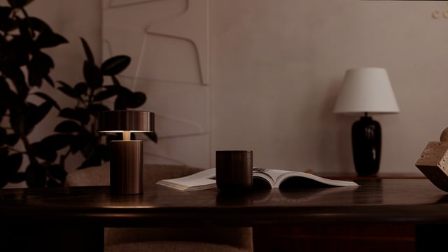 Video of the Column Portable Table Lamp by Menu.